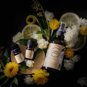artisan handcrafted custom-blend aromatherapy essential-oil home-perfume lemon-myrtle banksia-pod gift-pack citrus uplifting verbena cedarwood natural-perfumery